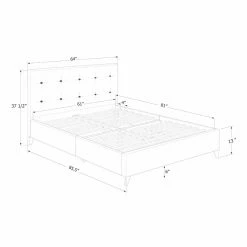 Top 10 😉 Queen South Shore Fusion Complete Upholstered Platform Bed 🌟 -Beds Shop detail7SSI1974