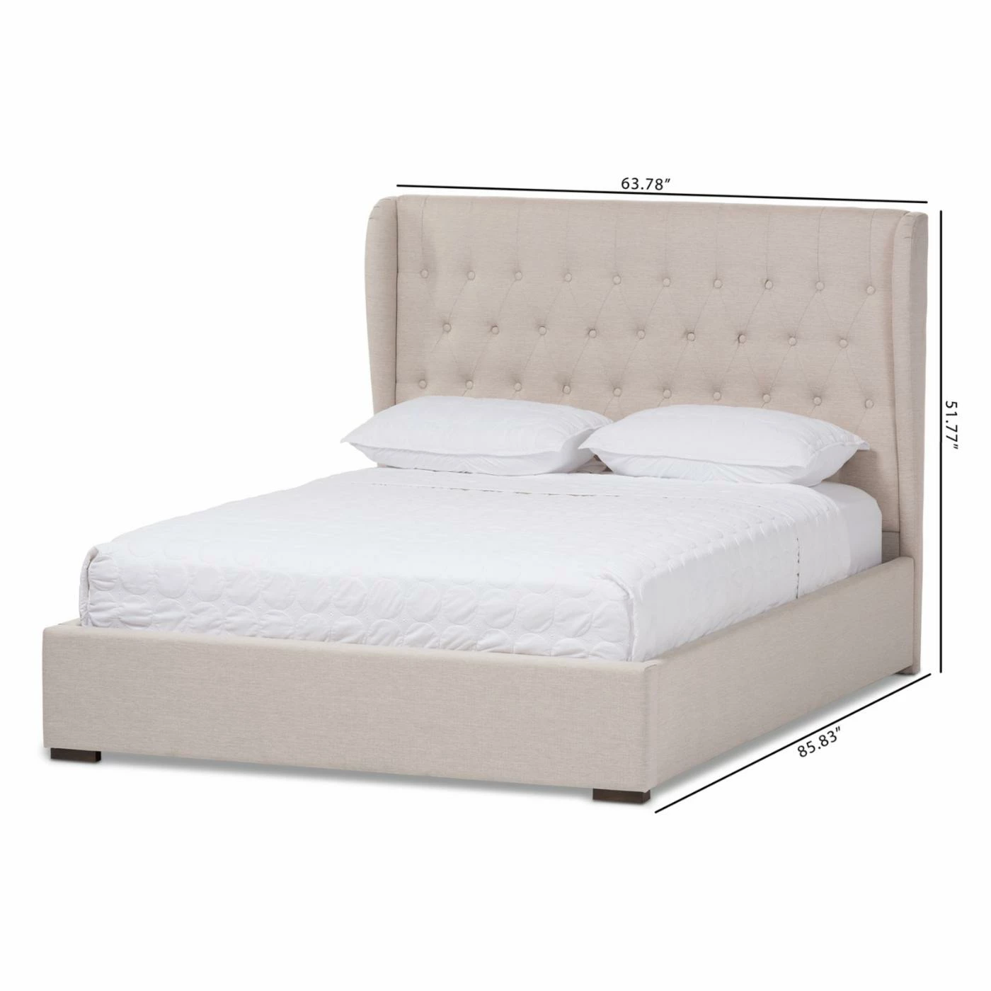 Budget π HN Home Centennial Transitional Upholstered Queen Size Gas-Lift Platform Bed π 12 Budget π HN Home Centennial Transitional Upholstered Queen Size Gas-Lift Platform Bed π - Image 10