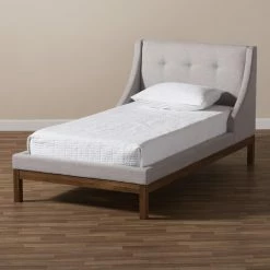 Cheap 👏 Queen Baxton Studio Louvain Upholstered Platform Bed 🌟 -Beds Shop detail7WSI3845