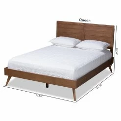 Promo 😉 King Baxton Studio Artemis Wood Platform Bed ✨ -Beds Shop detail7WSI4594