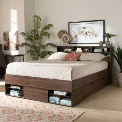 Cheap 🎁 Queen Baxton Studio Tristan Platform Storage Bed ❤️ -Beds Shop detail7WSI4982