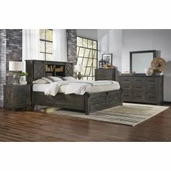 Buy ⭐ King A-AMERICA Sun Valley Platform Storage Bed With Integrated Bench 👏 -Beds Shop detailAAME606