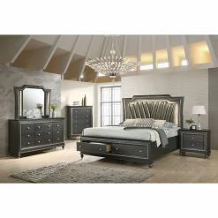 Outlet 🌟 California King Acme Furniture Kaitlyn Platform Bed 🎁 -Beds Shop detailACM4241