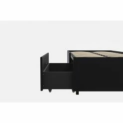 Flash Sale ❤️ Queen DHP Maven Faux Leather Platform Bed With Storage ❤️ -Beds Shop detailAMW1360