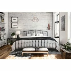 Discount 🛒 King Novogratz Bushwick Metal Bed 😉 -Beds Shop detailAMW1585