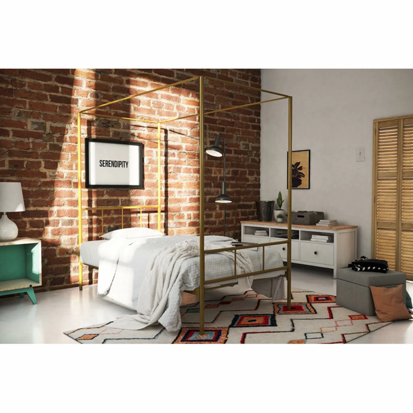 Buy π King Novogratz Marion Canopy Platform Bed π 5 Buy π King Novogratz Marion Canopy Platform Bed π - Image 3