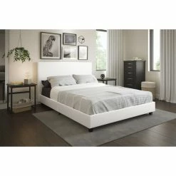 Hot Sale π― Queen Mainstays Faux Leather Platform Bed π― 10 Hot Sale π― Queen Mainstays Faux Leather Platform Bed π― -Beds Shop detailAMW1638