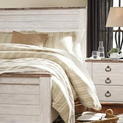 Cheap 🥰 King Signature Design By Ashley Willowton Panel Bed 🥰 -Beds Shop detailASHY2793