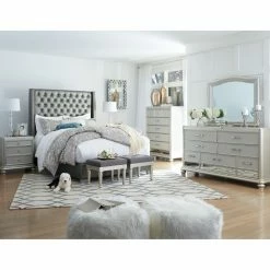 Cheap 🔥 California King Signature Design By Ashley Coralayne Upholstered Low Profile Bed 👍 -Beds Shop detailASHY3245