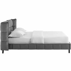 Top 10 🔔 Modway Makenna Upholstered Velvet Platform Bed - Queen ⌛ -Beds Shop detailEEI2381