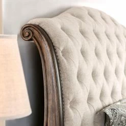 Best Sale π Queen Furniture Of America Cleon III Traditional Tufted Fabric Sleigh Bed π 12 Best Sale π Queen Furniture Of America Cleon III Traditional Tufted Fabric Sleigh Bed π -Beds Shop detailENLB3086
