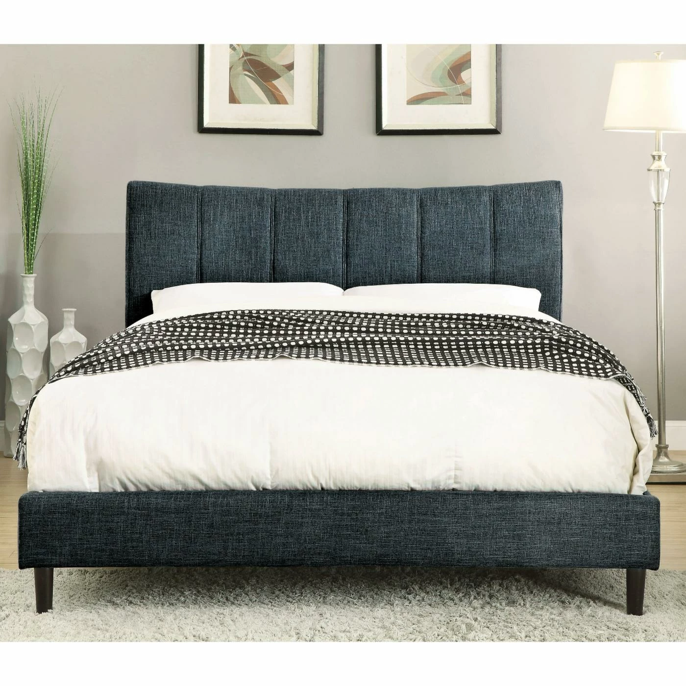 Wholesale π₯° Queen Furniture Of America Coralie Upholstered Platform Bed π 5 Wholesale π₯° Queen Furniture Of America Coralie Upholstered Platform Bed π - Image 3