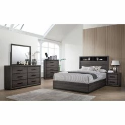 Buy 🤩 Queen Furniture Of America Drummond Low Profile Bed 🎉 -Beds Shop detailENLB4994