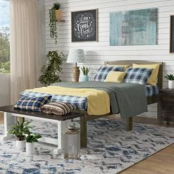 Best Sale 😀 Furniture Of America Mibby Twin Platform Bed - Wire-Brushed Gray 🛒 -Beds Shop detailENLB5441