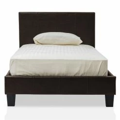 Brand new ✨ Furniture Of America Sky Valley Faux Leather Twin Platform Bed 🎁 -Beds Shop detailENLB5531