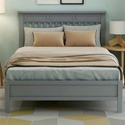 Best reviews of ✔️ Full/Double Furniture Of America Lowder Traditional Slatted Platform Bed - Gray 👏 -Beds Shop detailENLB5569