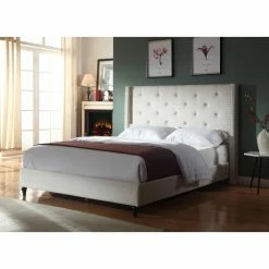 Best reviews of 🔔 California King Best Master Furniture Vero Tufted Wingback Platform Bed 🥰 -Beds Shop detailFIRR178