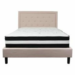 Best Pirce ⌛ King Flash Furniture Roxbury Tufted Upholstered Platform Bed With Pocket Spring Mattress ✔️ 14 Best Pirce ⌛ King Flash Furniture Roxbury Tufted Upholstered Platform Bed With Pocket Spring Mattress ✔️ -Beds Shop detailFLSH2092