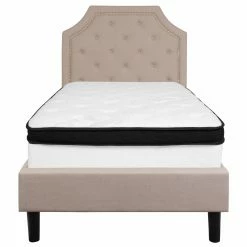 Best Sale 👏 King Flash Furniture Brighton Tufted Upholstered Platform Bed ❤️ -Beds Shop detailFLSH2281