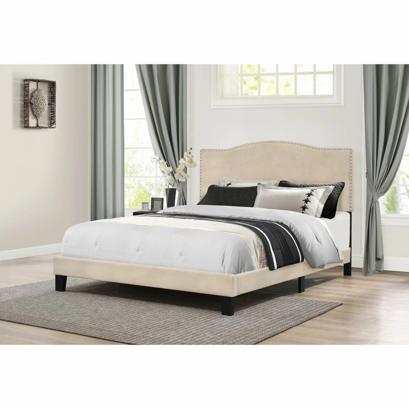 Budget π€© Hillsdale Furniture King Hillsdale Kiley Upholstered Low Profile Bed π 5 Budget π€© Hillsdale Furniture King Hillsdale Kiley Upholstered Low Profile Bed π - Image 3