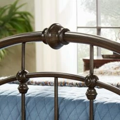 Best Pirce 🔔 King Weston Home Bolten Round Top Metal Platform Bed 🧨 -Beds Shop detailHME3364