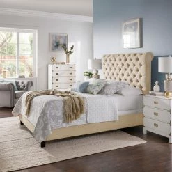 Cheapest β€οΈ Queen Weston Home Fillmore Diamond-Tufted Rolled Top Bed π 14 Cheapest β€οΈ Queen Weston Home Fillmore Diamond-Tufted Rolled Top Bed π -Beds Shop detailHME3710