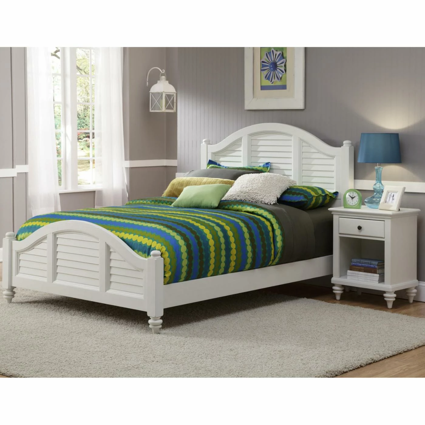 Wholesale ✨ Home Styles Bermuda Queen Low Profile Bed - White ⭐ 5 Wholesale ✨ Home Styles Bermuda Queen Low Profile Bed - White ⭐ - Image 3