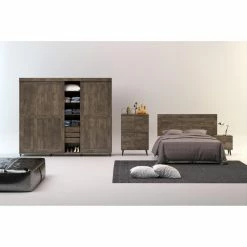 Best reviews of 🤩 King Midtown Concept Kansas Mid-Century Platform Bed With Headboard 😍 -Beds Shop detailIHM418