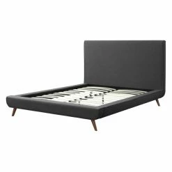 Cheapest ⌛ King Loft Lyfe Gricelda Upholstered Linen Platform Bed ⭐ -Beds Shop detailINSP191