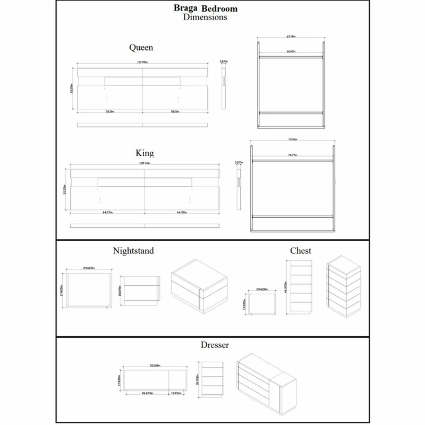 Budget π J&M Furniture King J&M Furniture Braga Platform Bed β 5 Budget π J&M Furniture King J&M Furniture Braga Platform Bed β - Image 3