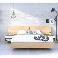New ⭐ Queen Nexera Karlstad Platform Bed 👍 -Beds Shop detailMFI683