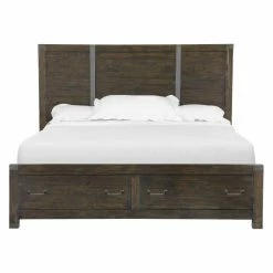 Promo 😍 King Magnussen Pine Hill Storage Panel Bed 🔔 -Beds Shop detailMHF2675