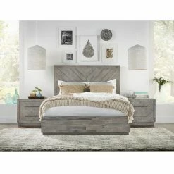 Outlet 🥰 California King Modus Herringbone Solid Wood Platform Bed 😉 -Beds Shop detailMOD1157