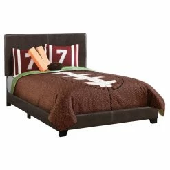 Promo ✔️ Full/Double Monarch Specialties Leather-Look Bed ✔️ -Beds Shop detailMON1500