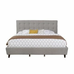 Cheapest 😀 Queen Nathaniel Home Preston Upholstered Platform Bed 🤩 -Beds Shop detailNATH101