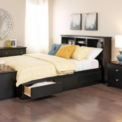 Wholesale 🛒 Prepac Manufacturing King Prepac Manhattan Bookcase Storage Platform Bed ✨ -Beds Shop detailPRM100