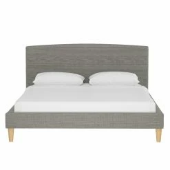 Coupon 👍 California King Gray Upholstered Platform Bed By Drew Barrymore Flower Home 🤩 -Beds Shop detailSKY2013