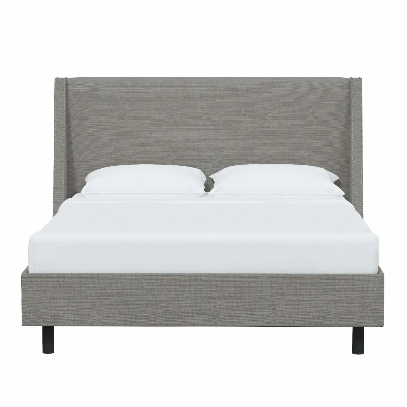 Best Pirce β California King Skyline Furniture Linen Nailbutton Wingback Platform Bed π 4 Best Pirce β California King Skyline Furniture Linen Nailbutton Wingback Platform Bed π - Image 2