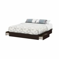 New 👏 South Shore Canyon King Storage Platform Bed 🌟 -Beds Shop detailSSI1079