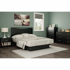 Flash Sale 🧨 South Shore Gramercy Platform Bed With Drawers - Full/Queen 🌟 -Beds Shop detailSSI1750