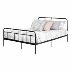Flash Sale ❤️ Queen South Shore Plenny Spindle Metal Platform Bed 🎉 -Beds Shop detailSSI1936