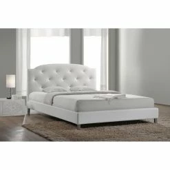 Buy β¨ Queen Baxton Studio Canterbury Upholstered Platform Bed π₯ 8 Buy β¨ Queen Baxton Studio Canterbury Upholstered Platform Bed π₯ -Beds Shop detailWSI2583