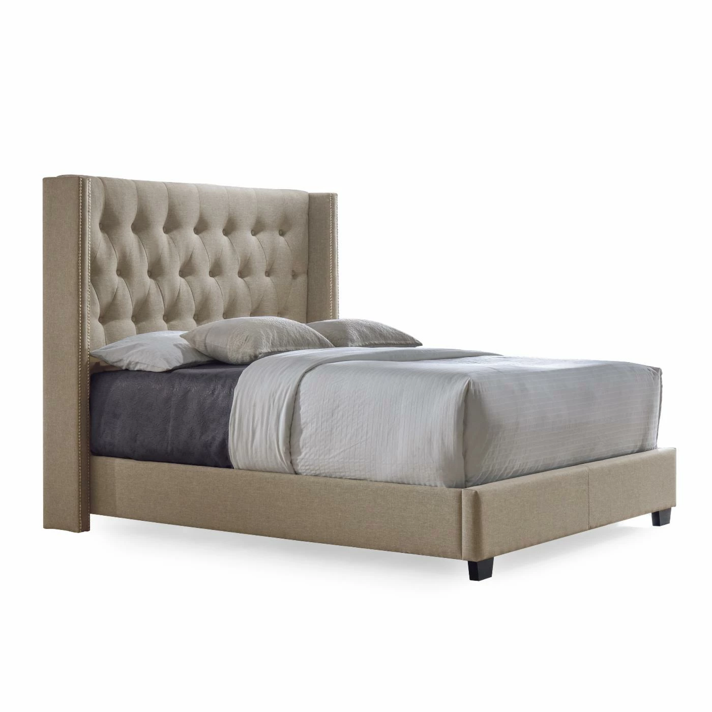 Budget π King Baxton Studio Katherine Upholstered Wingback Platform Bed π₯ 5 Budget π King Baxton Studio Katherine Upholstered Wingback Platform Bed π₯ - Image 3