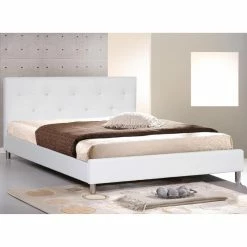 Best Sale ⌛ Queen Baxton Studio Barbara Crystal Button Upholstered Platform Bed 🔥 -Beds Shop detailWSI2874