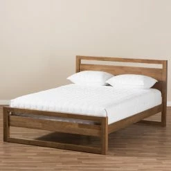 Cheapest 😉 King HN Home Temecula Transitional Solid Wood Platform Bed 💯 -Beds Shop detailWSI3484