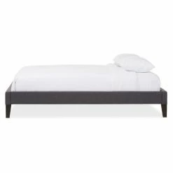 Cheapest 🤩 King HN Home Renton Transitional Fabric Upholstered Platform Bed With Tapered Legs 🤩 -Beds Shop detailWSI3528