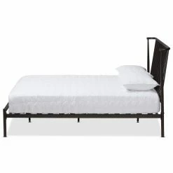 Top 10 🎉 Queen Baxton Studio Sabine Modern And Contemporary Metal Platform Bed 😉 -Beds Shop detailWSI3818