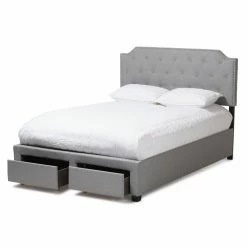 Discount ❤️ King Baxton Studio Aubrianne Storage Platform Bed 🎉 -Beds Shop detailWSI3931
