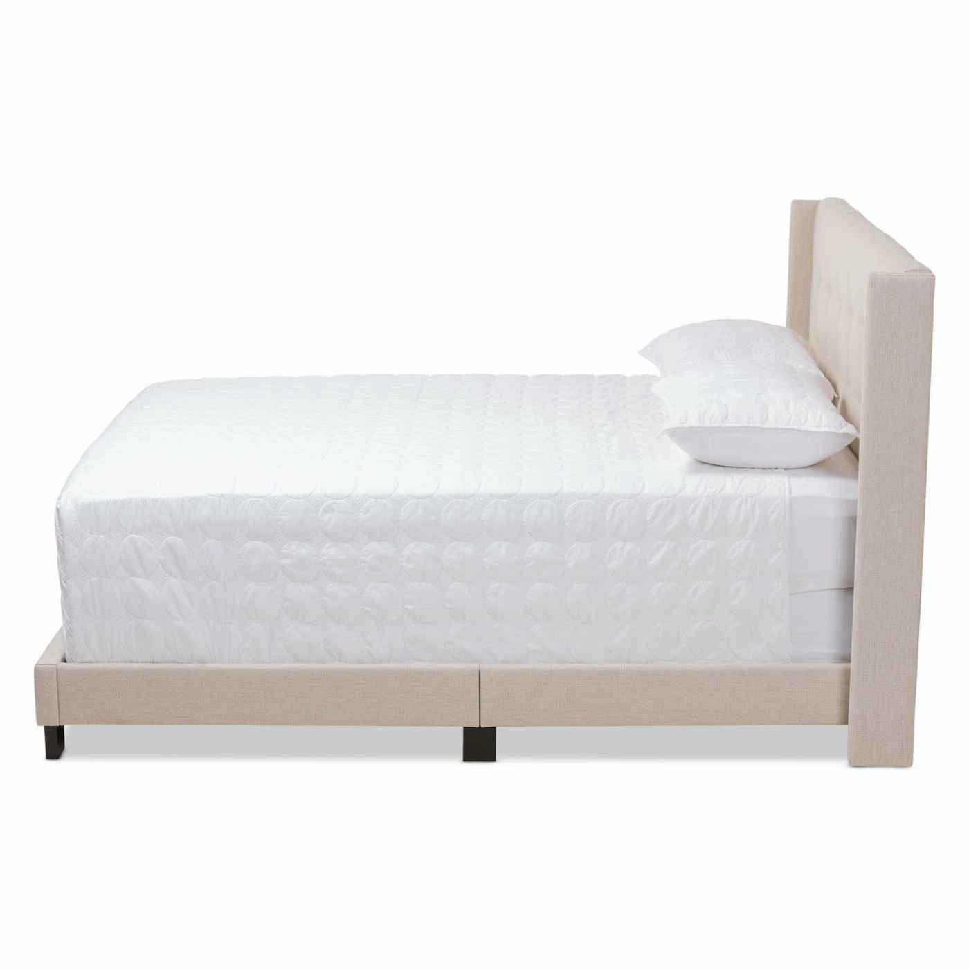 Outlet β€οΈ King Baxton Studio Lisette Upholstered Low Profile Bed π 5 Outlet β€οΈ King Baxton Studio Lisette Upholstered Low Profile Bed π - Image 3