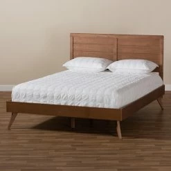 Promo 😉 King Baxton Studio Artemis Wood Platform Bed ✨ -Beds Shop detailWSI4594